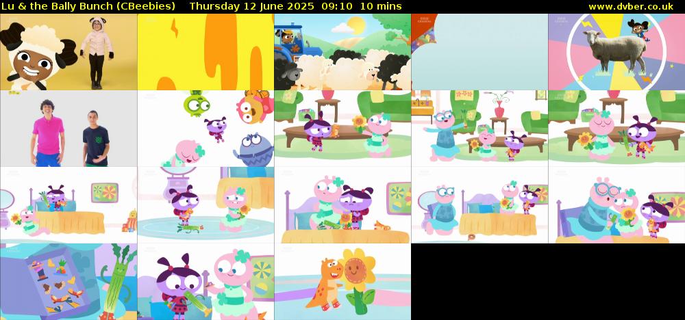 Lu & the Bally Bunch (CBeebies) Thursday 12 June 2025 09:10 - 09:20