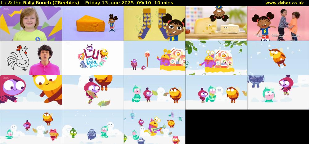 Lu & the Bally Bunch (CBeebies) Friday 13 June 2025 09:10 - 09:20