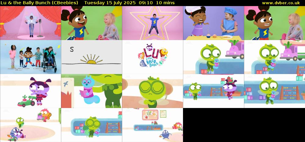 Lu & the Bally Bunch (CBeebies) Tuesday 15 July 2025 09:10 - 09:20