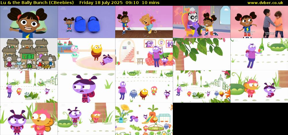 Lu & the Bally Bunch (CBeebies) Friday 18 July 2025 09:10 - 09:20