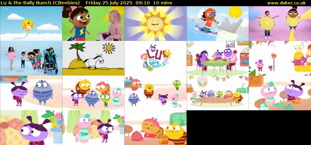 Lu & the Bally Bunch (CBeebies) Friday 25 July 2025 09:10 - 09:20