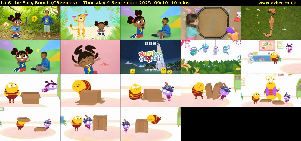 Lu & the Bally Bunch (CBeebies) Thursday 4 September 2025 09:10 - 09:20