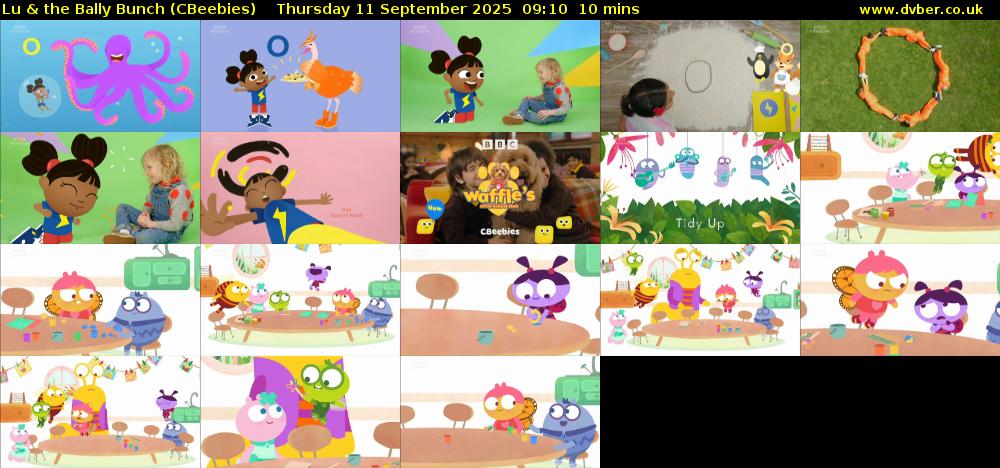 Lu & the Bally Bunch (CBeebies) Thursday 11 September 2025 09:10 - 09:20