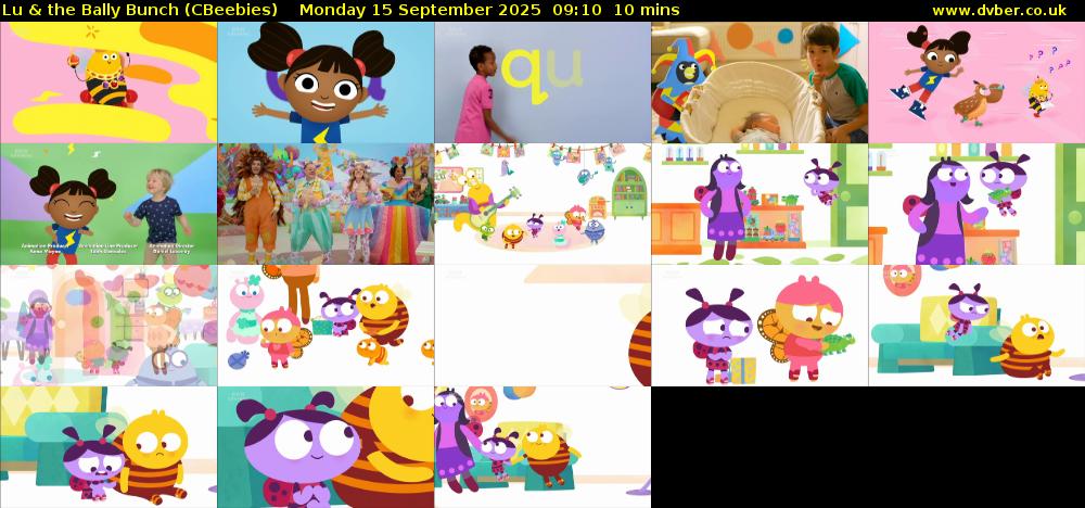 Lu & the Bally Bunch (CBeebies) Monday 15 September 2025 09:10 - 09:20