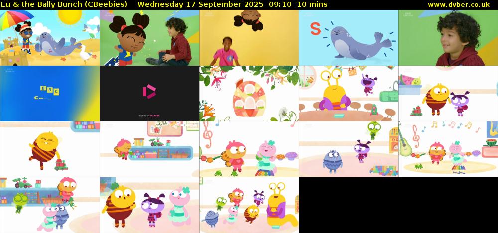 Lu & the Bally Bunch (CBeebies) Wednesday 17 September 2025 09:10 - 09:20