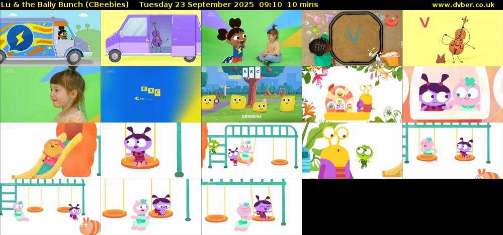 Lu & the Bally Bunch (CBeebies) Tuesday 23 September 2025 09:10 - 09:20