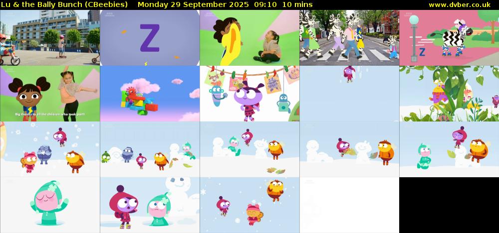 Lu & the Bally Bunch (CBeebies) Monday 29 September 2025 09:10 - 09:20