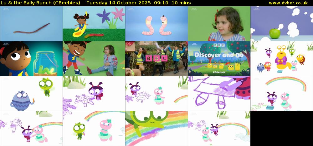 Lu & the Bally Bunch (CBeebies) Tuesday 14 October 2025 09:10 - 09:20