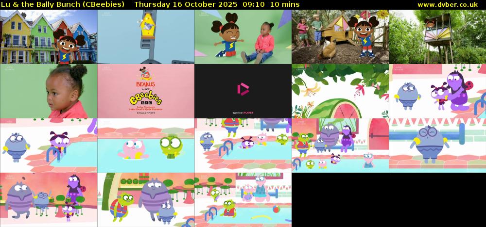 Lu & the Bally Bunch (CBeebies) Thursday 16 October 2025 09:10 - 09:20