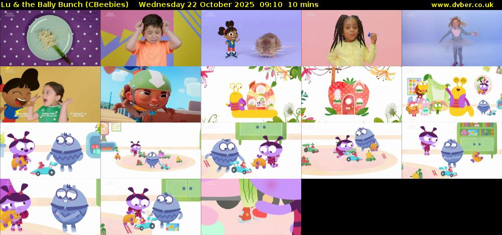 Lu & the Bally Bunch (CBeebies) Wednesday 22 October 2025 09:10 - 09:20