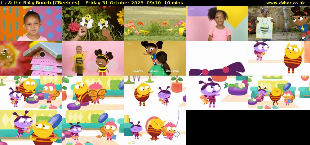 Lu & the Bally Bunch (CBeebies) Friday 31 October 2025 09:10 - 09:20