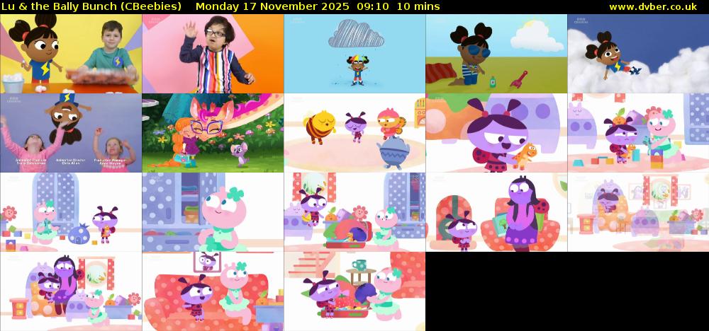 Lu & the Bally Bunch (CBeebies) Monday 17 November 2025 09:10 - 09:20