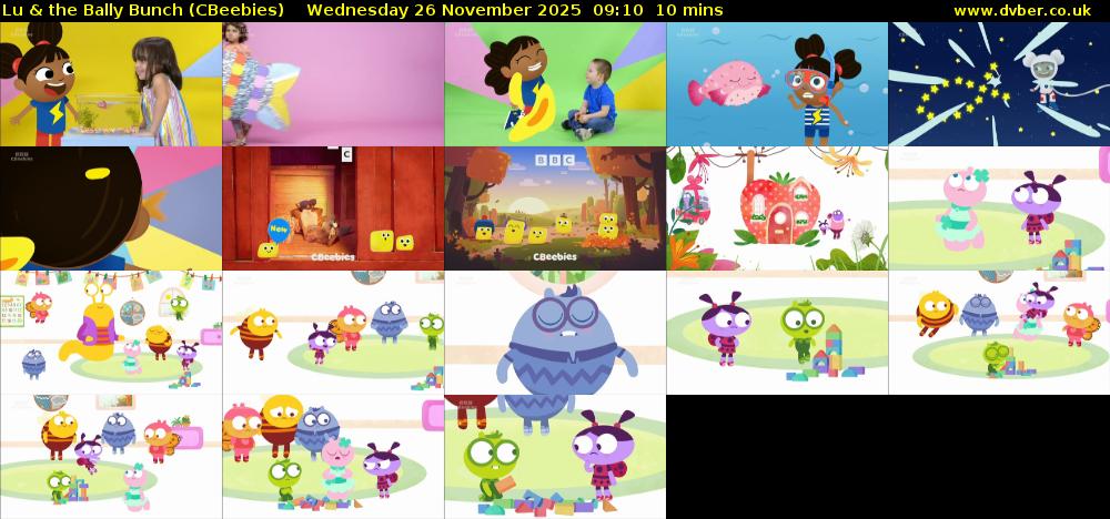 Lu & the Bally Bunch (CBeebies) Wednesday 26 November 2025 09:10 - 09:20