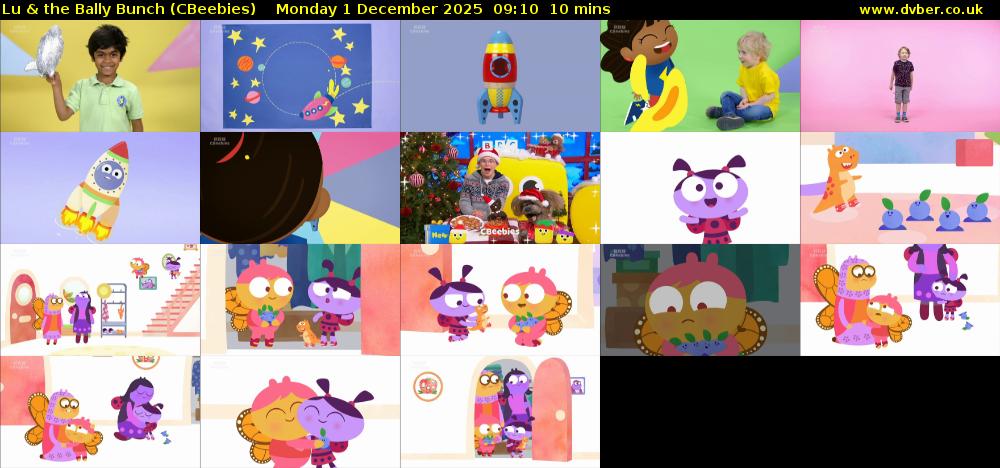 Lu & the Bally Bunch (CBeebies) Monday 1 December 2025 09:10 - 09:20