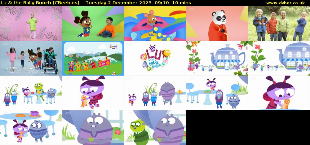 Lu & the Bally Bunch (CBeebies) Tuesday 2 December 2025 09:10 - 09:20