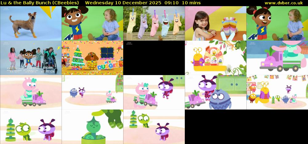 Lu & the Bally Bunch (CBeebies) Wednesday 10 December 2025 09:10 - 09:20