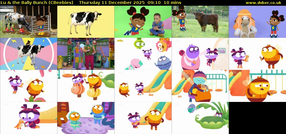 Lu & the Bally Bunch (CBeebies) Thursday 11 December 2025 09:10 - 09:20
