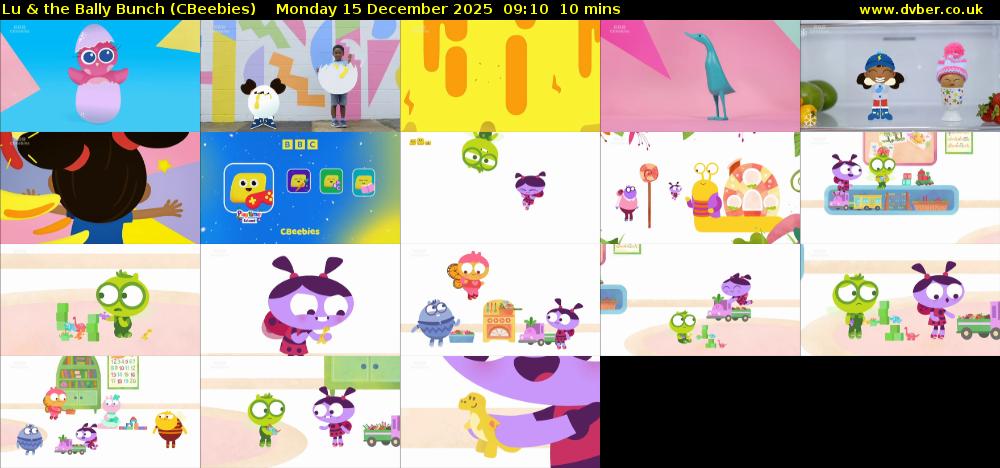 Lu & the Bally Bunch (CBeebies) Monday 15 December 2025 09:10 - 09:20