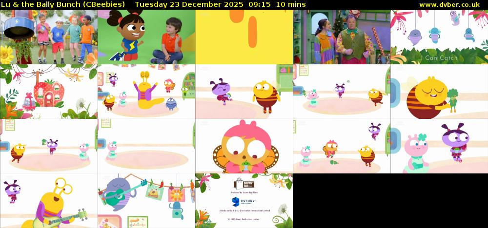 Lu & the Bally Bunch (CBeebies) Tuesday 23 December 2025 09:15 - 09:25