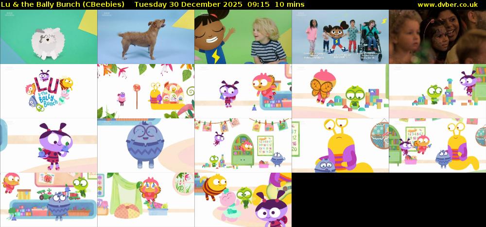 Lu & the Bally Bunch (CBeebies) Tuesday 30 December 2025 09:15 - 09:25