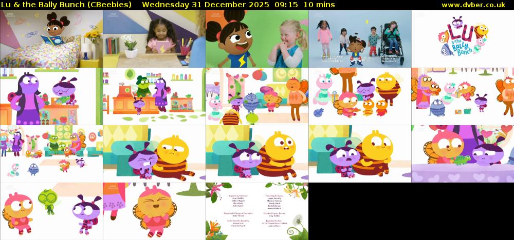 Lu & the Bally Bunch (CBeebies) Wednesday 31 December 2025 09:15 - 09:25