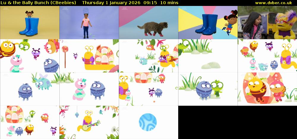 Lu & the Bally Bunch (CBeebies) Thursday 1 January 2026 09:15 - 09:25