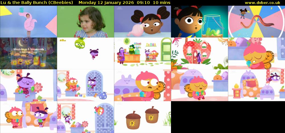 Lu & the Bally Bunch (CBeebies) Monday 12 January 2026 09:10 - 09:20