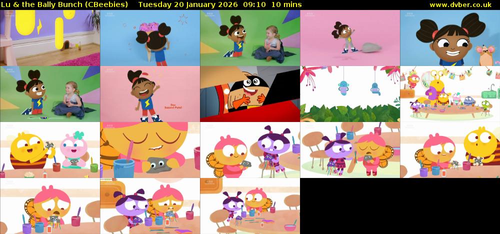 Lu & the Bally Bunch (CBeebies) Tuesday 20 January 2026 09:10 - 09:20