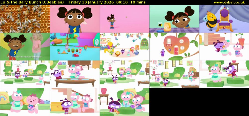 Lu & the Bally Bunch (CBeebies) Friday 30 January 2026 09:10 - 09:20