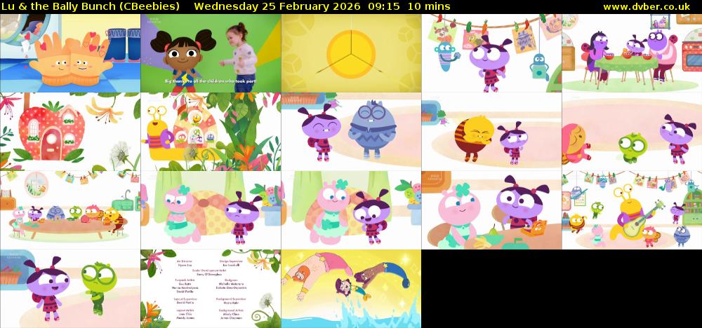 Lu & the Bally Bunch (CBeebies) Wednesday 25 February 2026 09:15 - 09:25