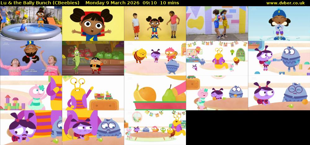 Lu & the Bally Bunch (CBeebies) Monday 9 March 2026 09:10 - 09:20
