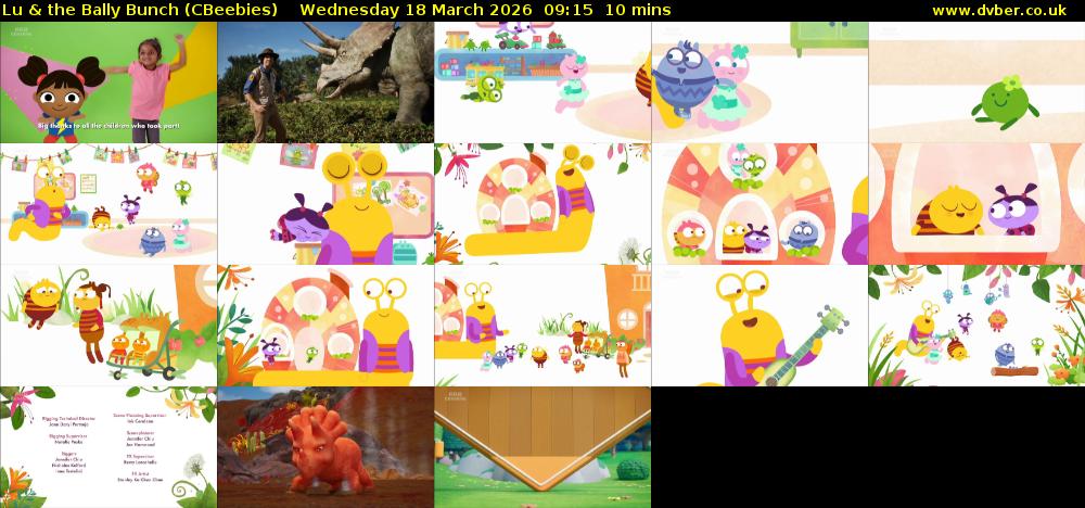 Lu & the Bally Bunch (CBeebies) Wednesday 18 March 2026 09:15 - 09:25