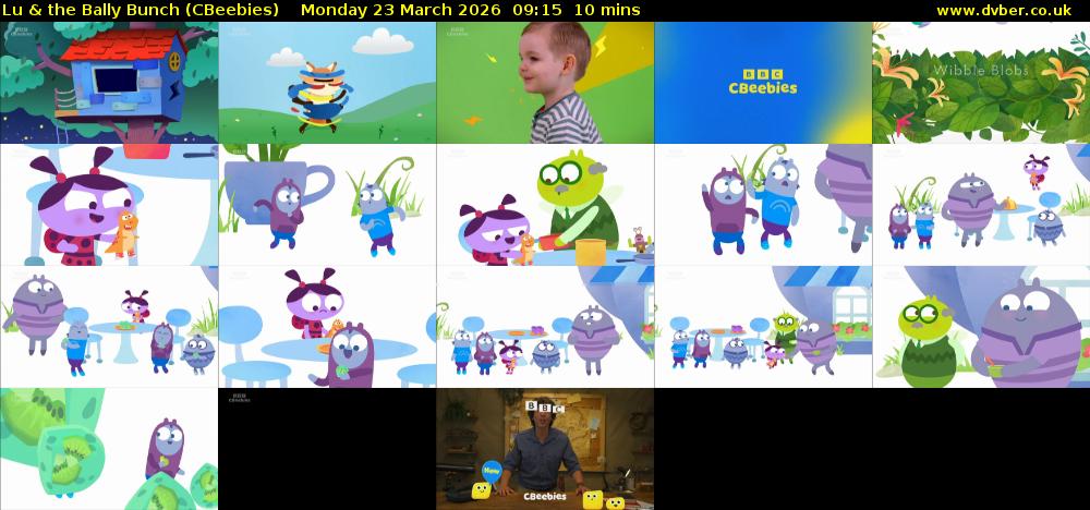 Lu & the Bally Bunch (CBeebies) Monday 23 March 2026 09:15 - 09:25