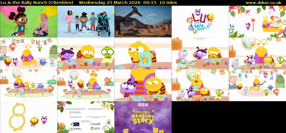 Lu & the Bally Bunch (CBeebies) Wednesday 25 March 2026 09:15 - 09:25
