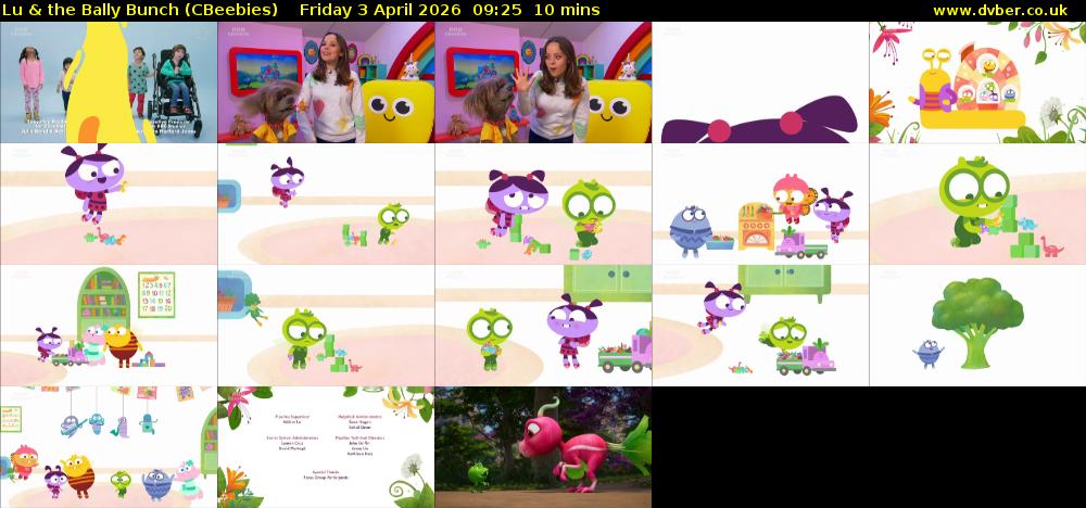 Lu & the Bally Bunch (CBeebies) Friday 3 April 2026 09:25 - 09:35
