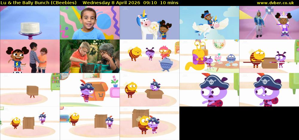 Lu & the Bally Bunch (CBeebies) Wednesday 8 April 2026 09:10 - 09:20