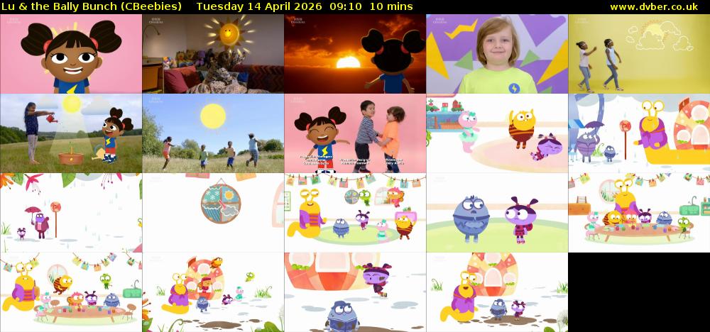 Lu & the Bally Bunch (CBeebies) Tuesday 14 April 2026 09:10 - 09:20