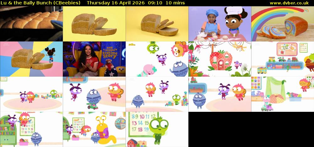 Lu & the Bally Bunch (CBeebies) Thursday 16 April 2026 09:10 - 09:20