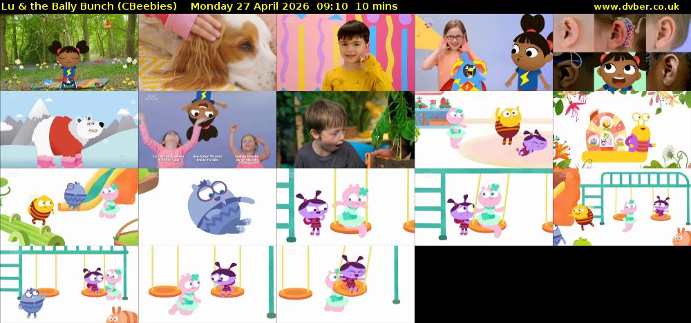 Lu & the Bally Bunch (CBeebies) Monday 27 April 2026 09:10 - 09:20