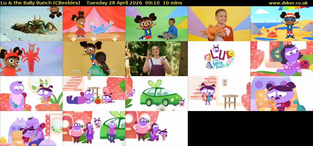 Lu & the Bally Bunch (CBeebies) Tuesday 28 April 2026 09:10 - 09:20
