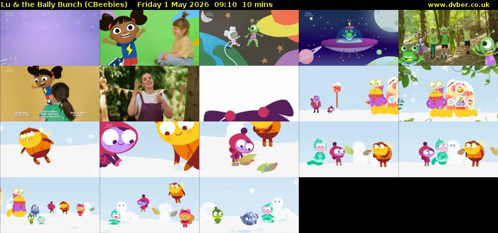 Lu & the Bally Bunch (CBeebies) Friday 1 May 2026 09:10 - 09:20