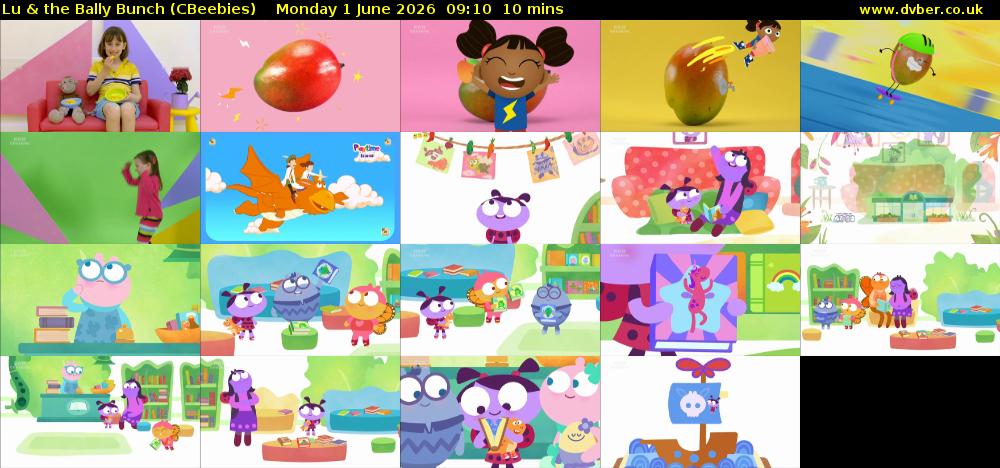 Lu & the Bally Bunch (CBeebies) Monday 1 June 2026 09:10 - 09:20