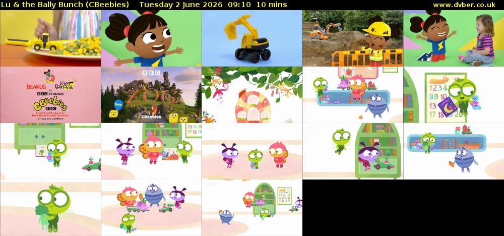 Lu & the Bally Bunch (CBeebies) Tuesday 2 June 2026 09:10 - 09:20