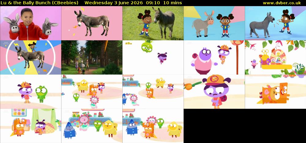 Lu & the Bally Bunch (CBeebies) Wednesday 3 June 2026 09:10 - 09:20