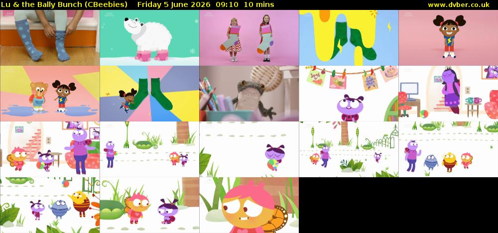 Lu & the Bally Bunch (CBeebies) Friday 5 June 2026 09:10 - 09:20