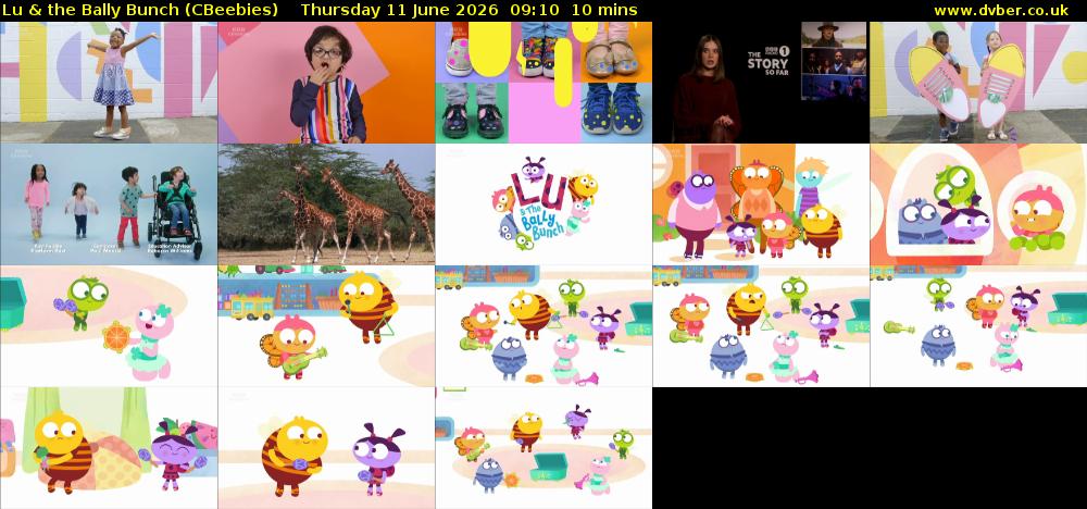 Lu & the Bally Bunch (CBeebies) Thursday 11 June 2026 09:10 - 09:20