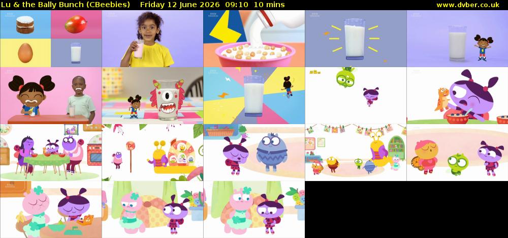 Lu & the Bally Bunch (CBeebies) Friday 12 June 2026 09:10 - 09:20