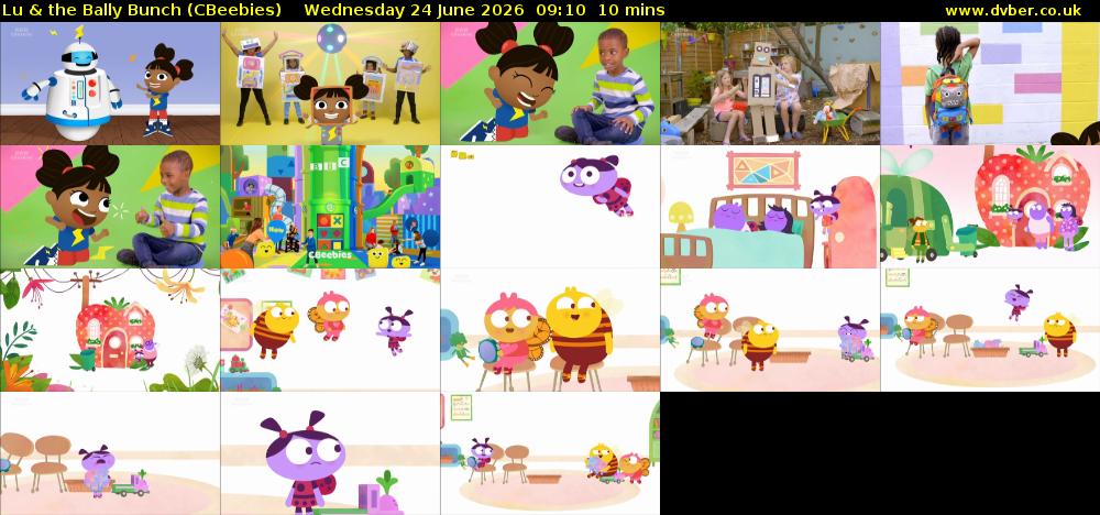 Lu & the Bally Bunch (CBeebies) Wednesday 24 June 2026 09:10 - 09:20