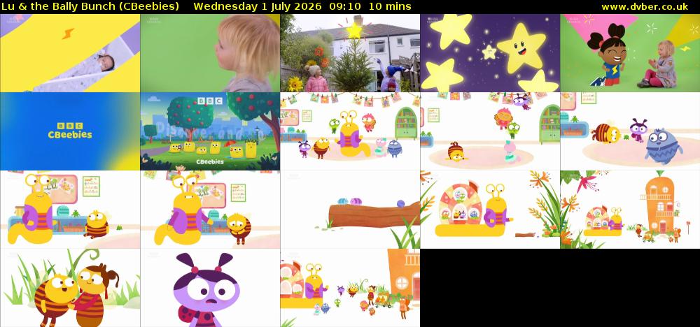 Lu & the Bally Bunch (CBeebies) Wednesday 1 July 2026 09:10 - 09:20