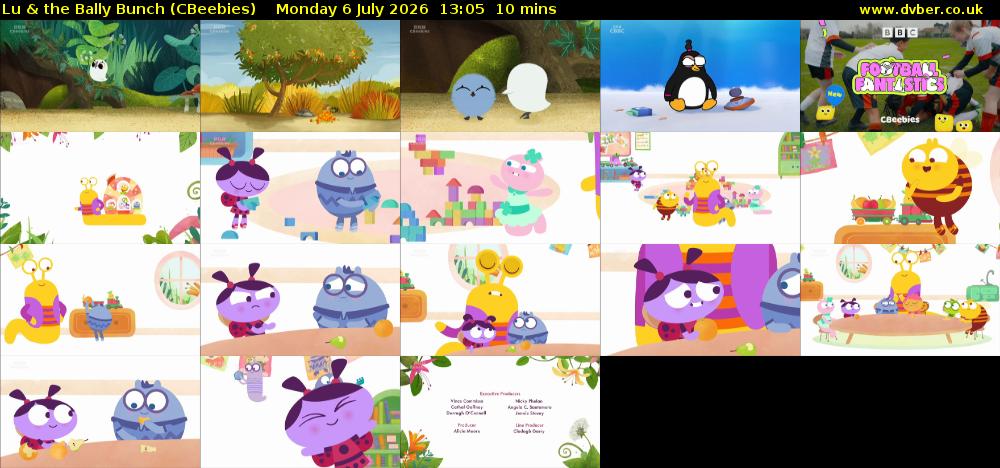 Lu & the Bally Bunch (CBeebies) Monday 6 July 2026 13:05 - 13:15